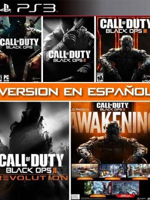 3 Juegos en 1 mas 2 DLC Call of Duty Black Ops COLLECCION VERSIONES EN ESPAÑOL ps3