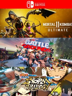 3 juegos en 1 MORTAL KOMBAT 11 ULTIMATE mas WWE 2K BATTLEGROUNDS mas NARUTO SHIPPUDEN ULTIMATE NINJA STORM TRILOGY - NINTENDO SWITCH
